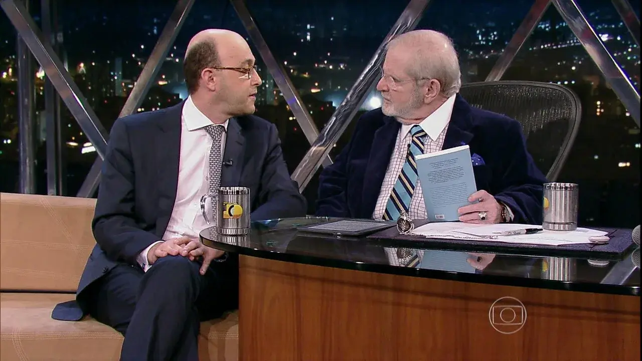 Registro de participação do autor em programa de televisão, Jô Soares